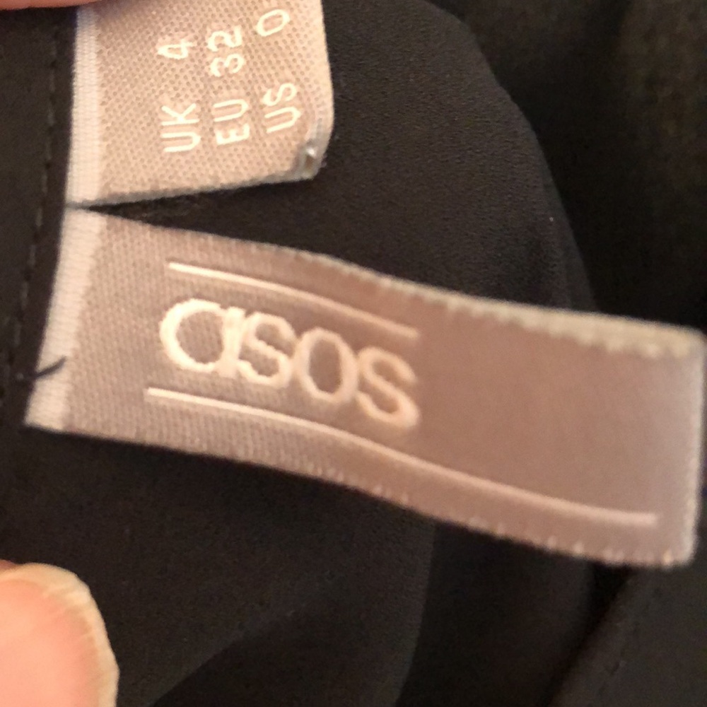 ASOS Black Top Blouse Sz 0 - Picture 3 of 8
